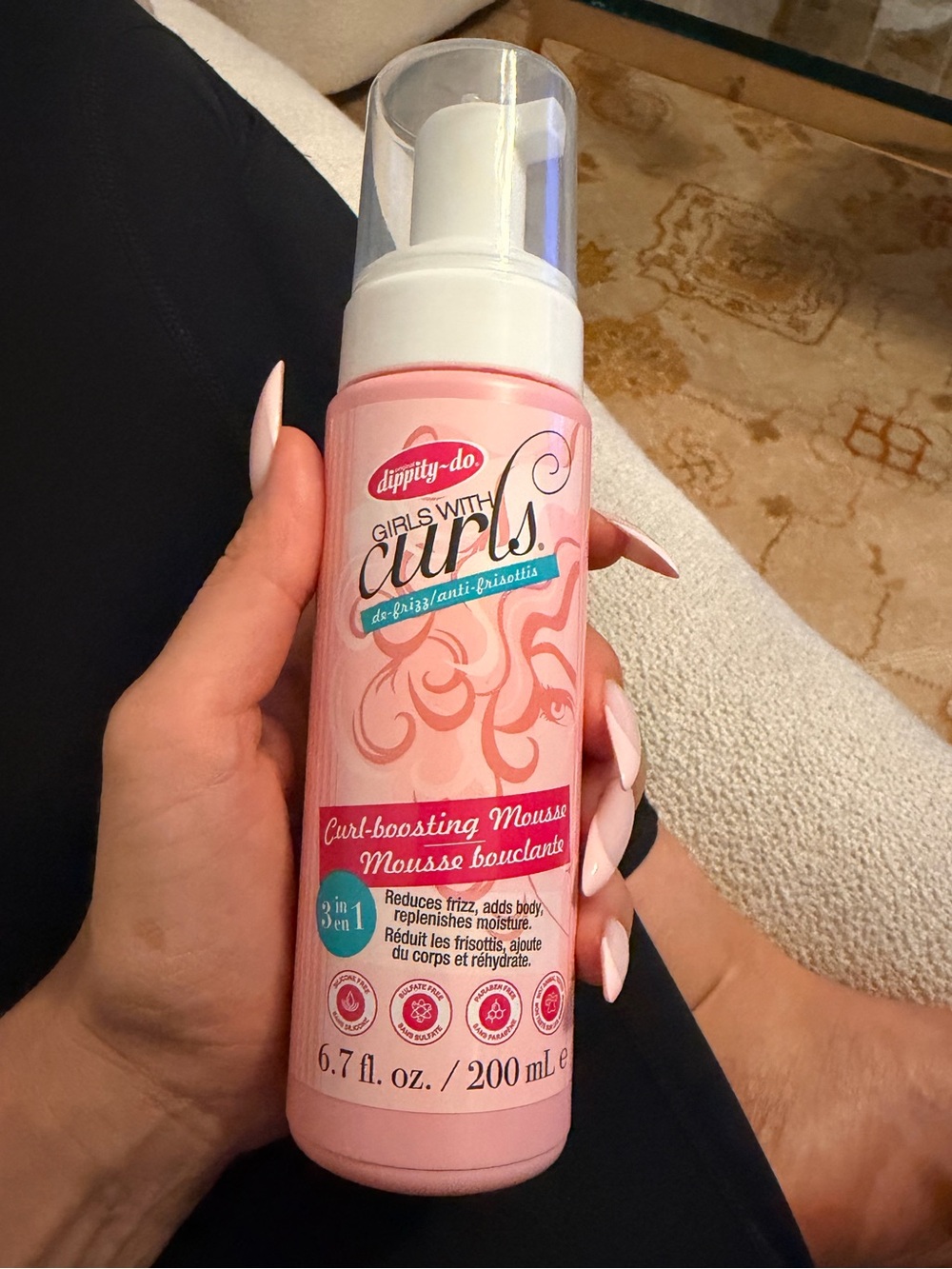 Dippity-do Girls with Curls De-Frizz Curl-Boosting Mousse, 200 ml/6.7 fl oz new